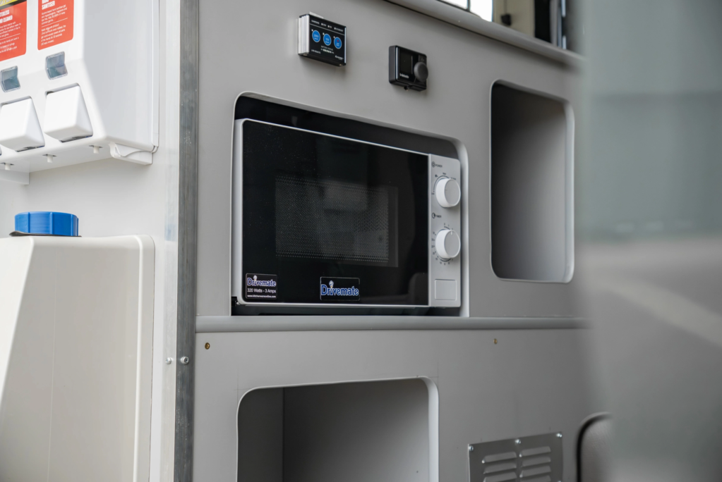 Microwave inside a Crewfare conversion