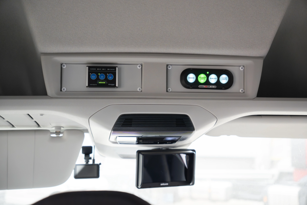 Integrated controls in a welfare van