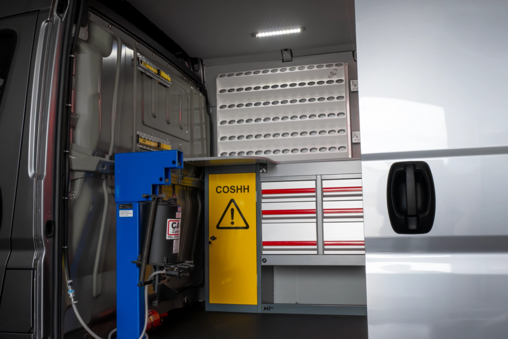 inside a SMART Repair Van
