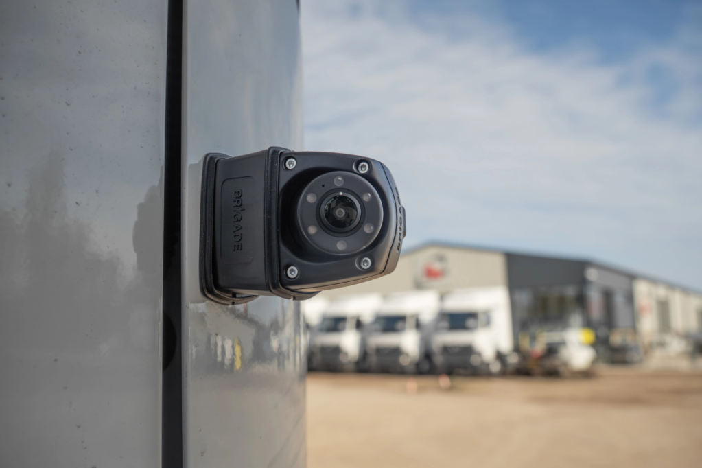 Blind spot camera mounted to a truck